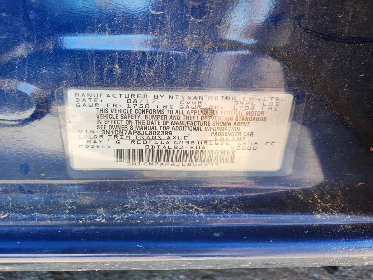Nissan Versa Sv