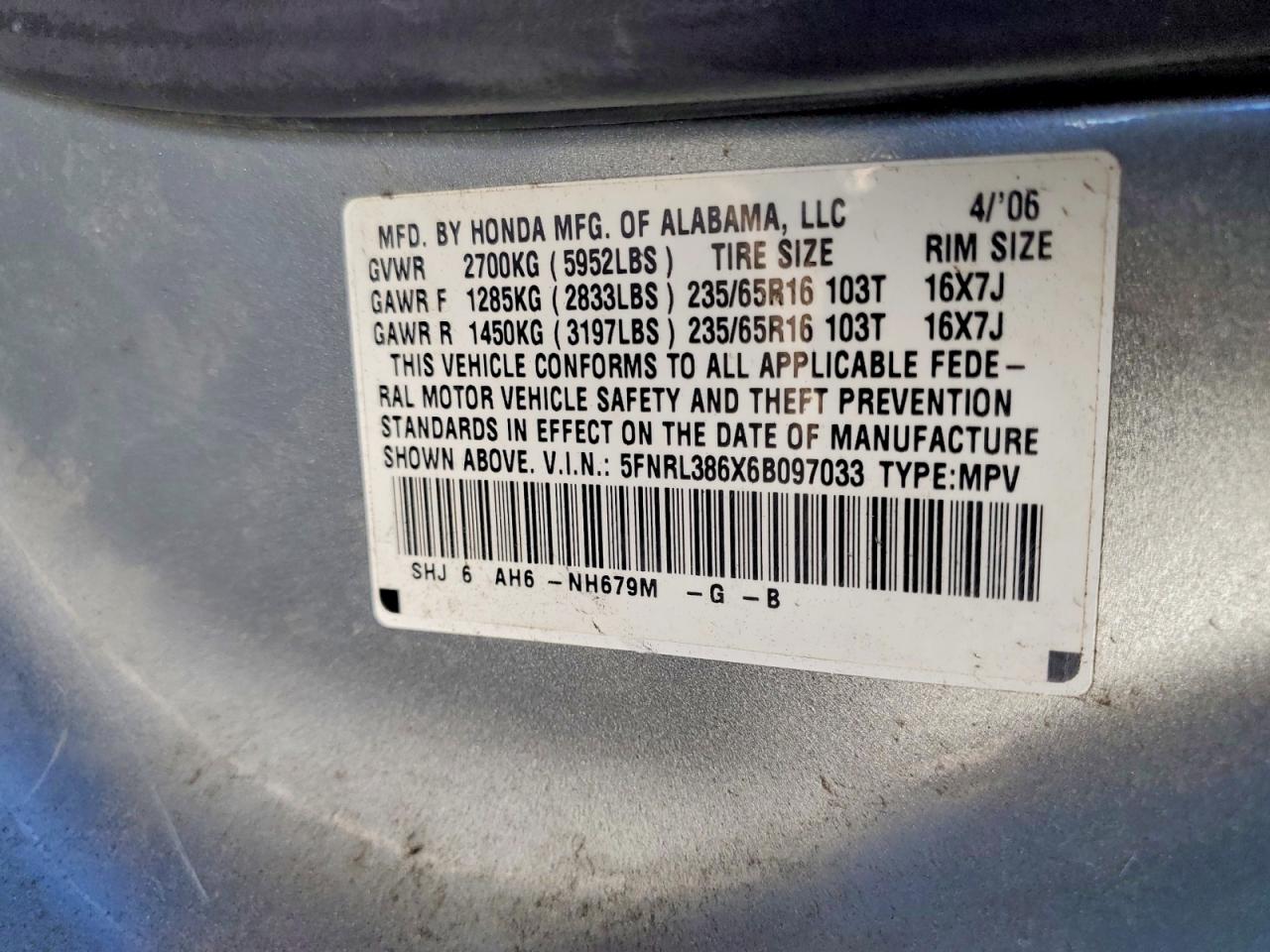 Honda Odyssey Exl