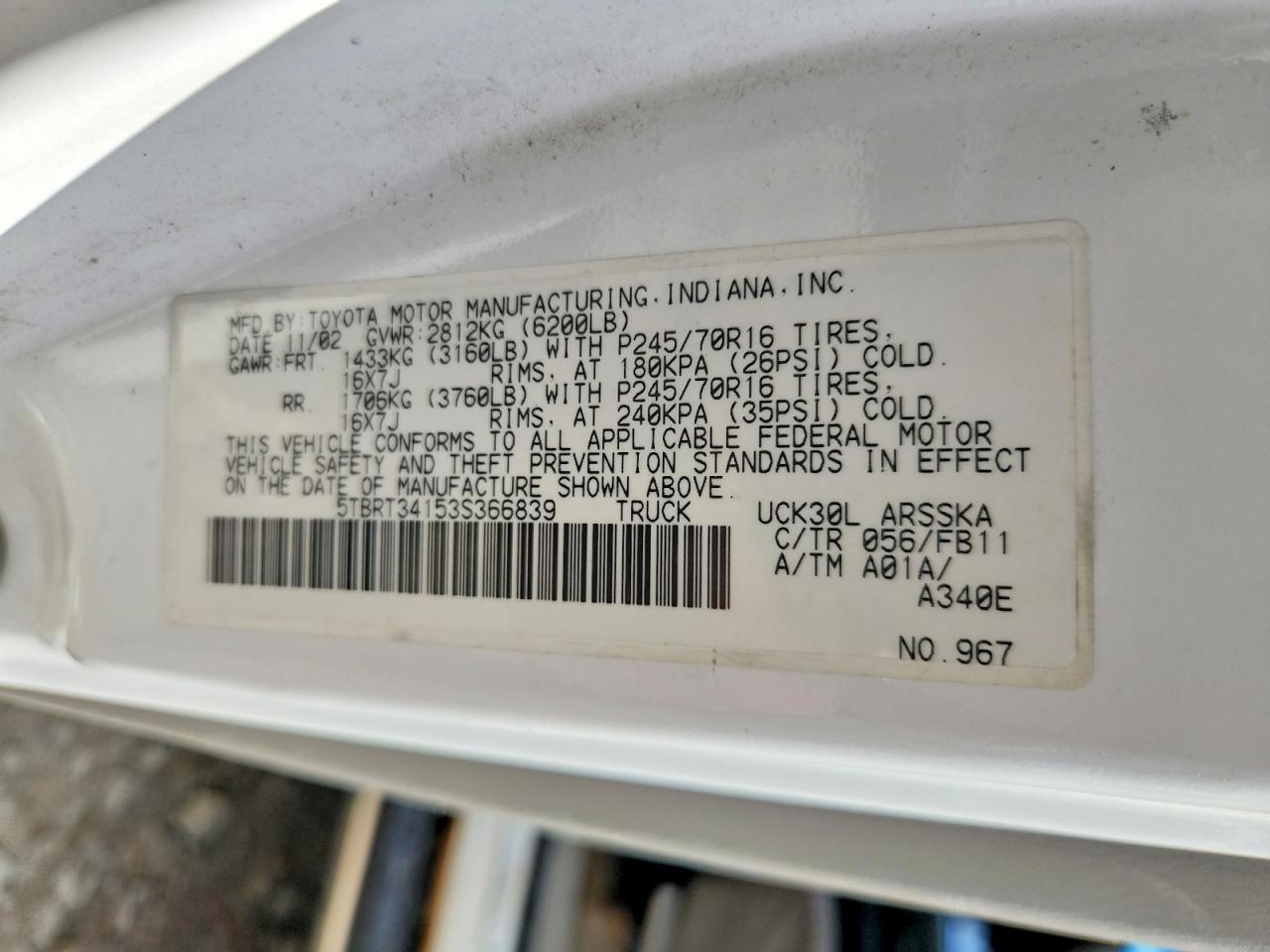 Toyota Tundra Access Cab Sr5