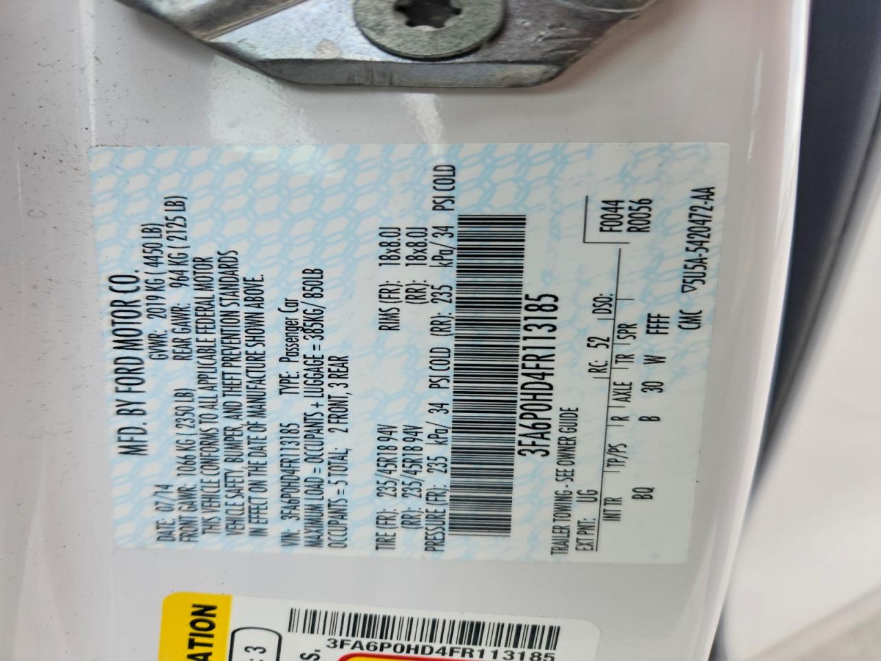 Ford Fusion Se
