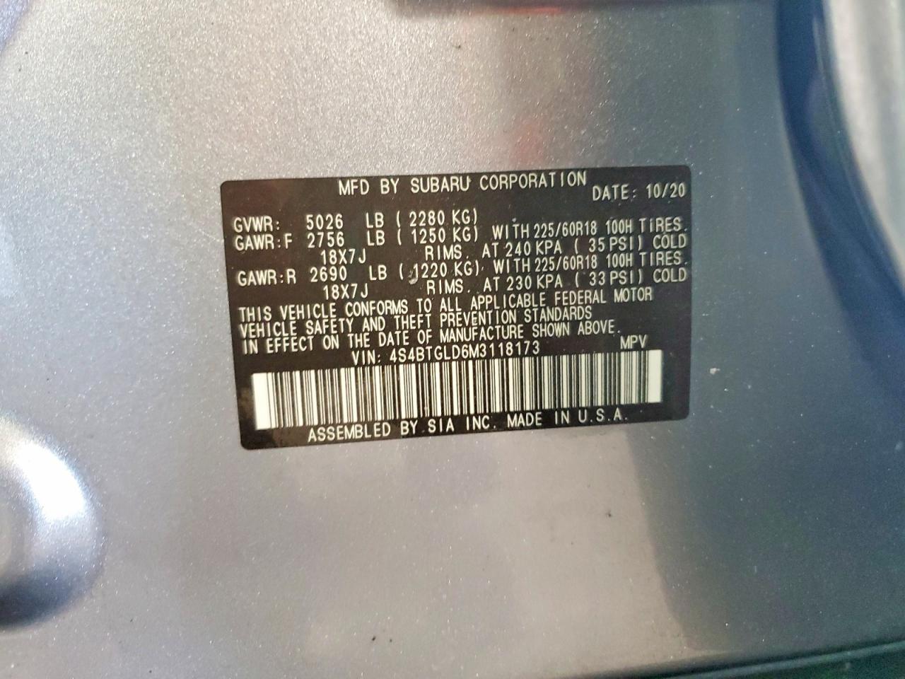 Subaru Outback Onyx Edition Xt