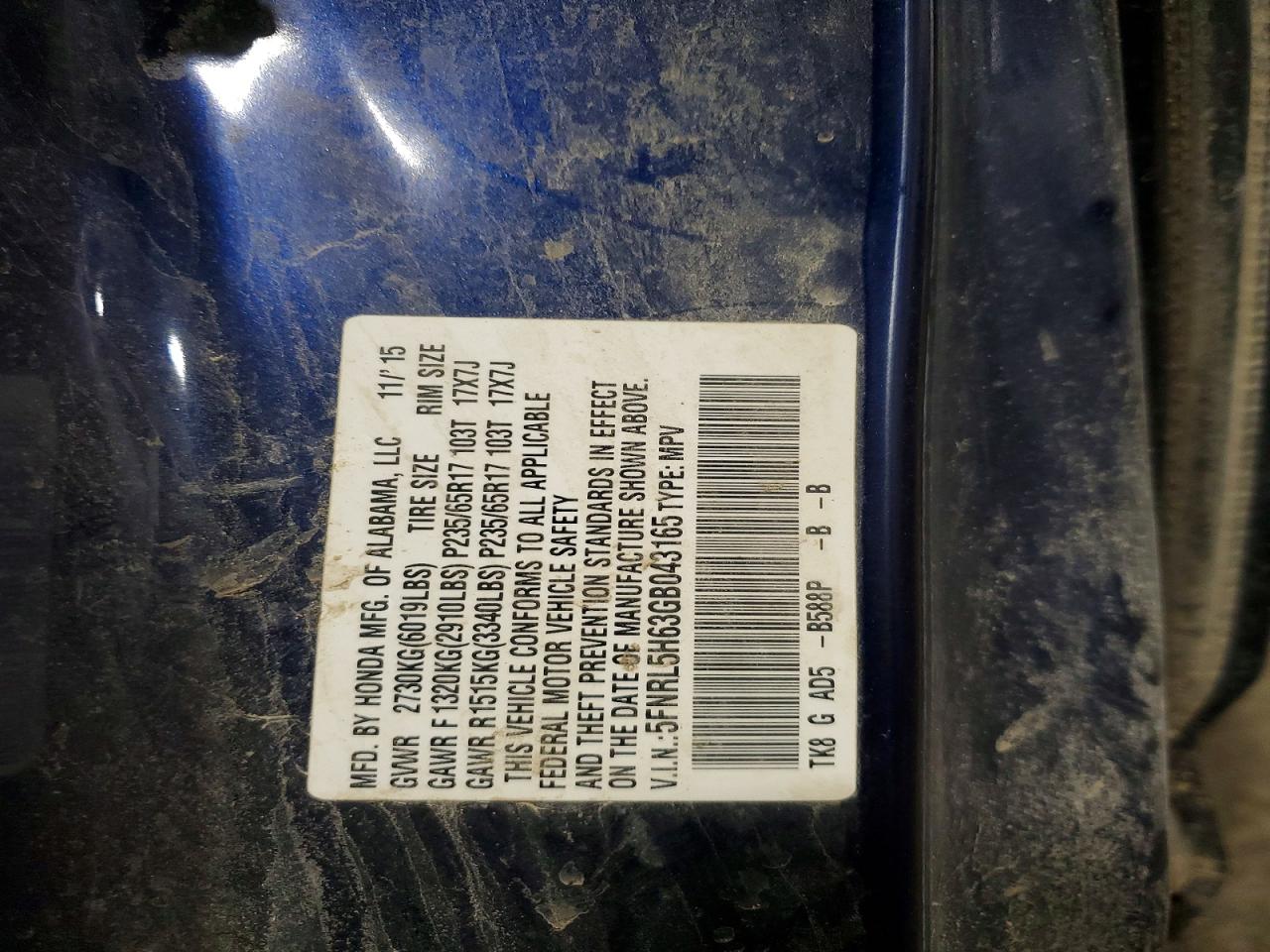 Honda Odyssey Exl