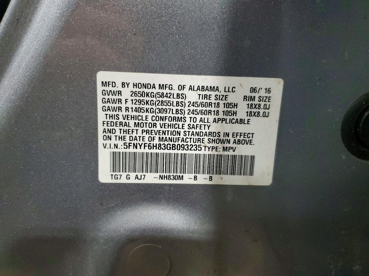 Honda Pilot Exl