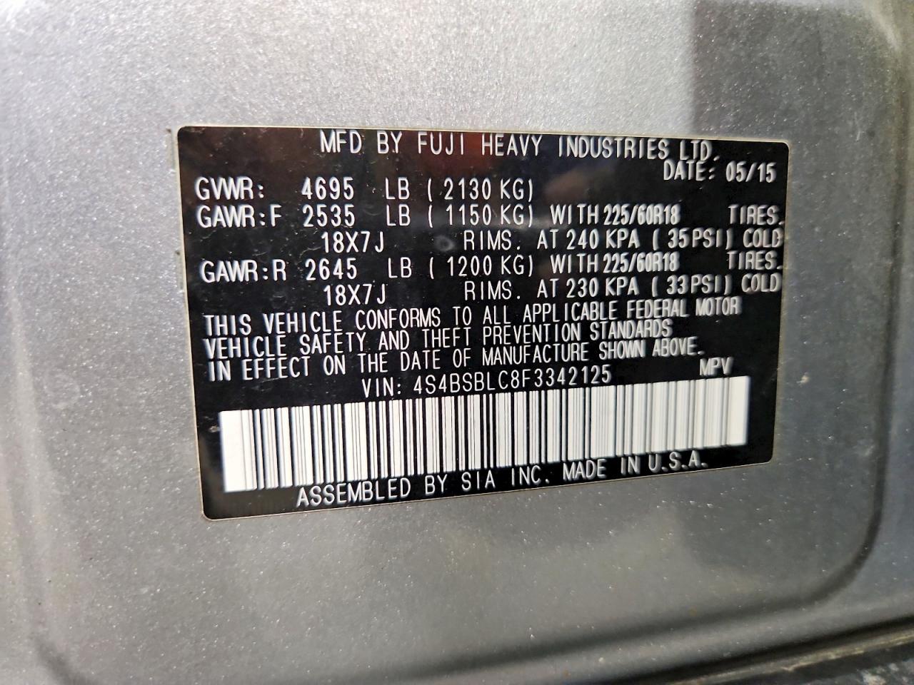 Subaru Outback 2.5i Limited