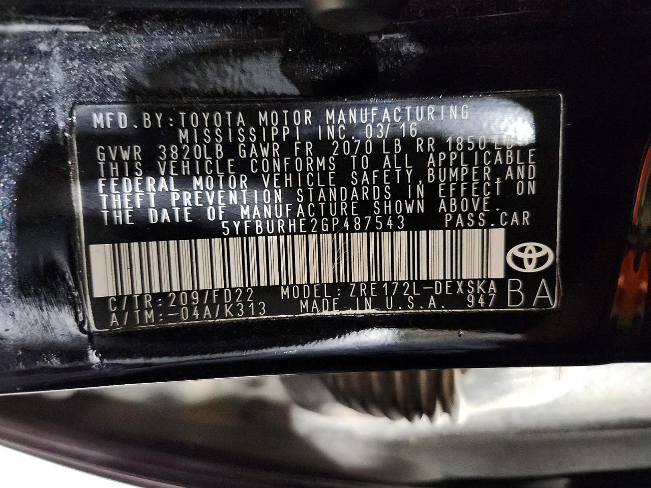 Toyota Corolla S Plus