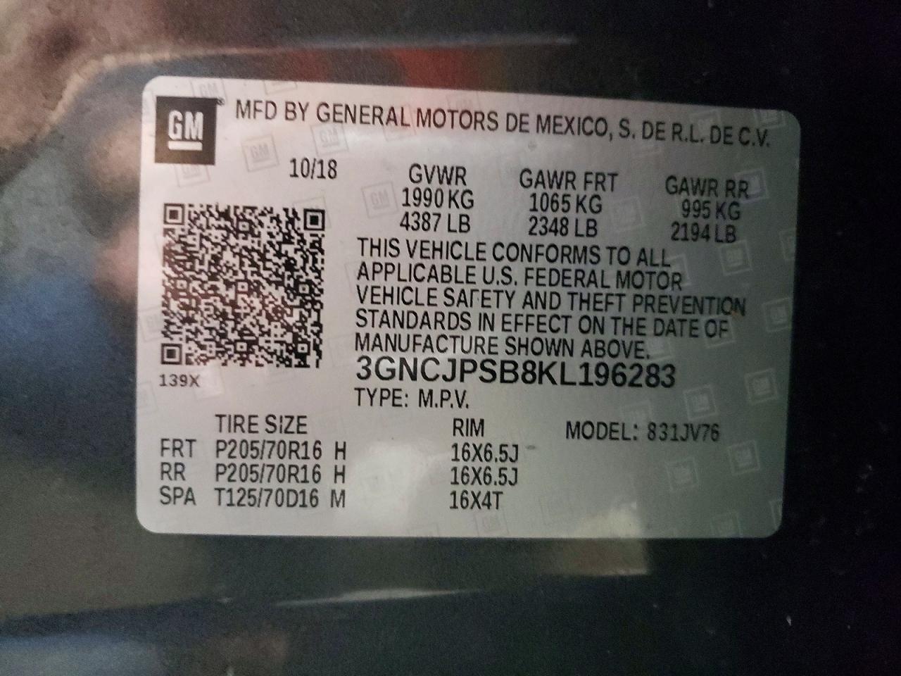 Chevrolet Trax 1lt