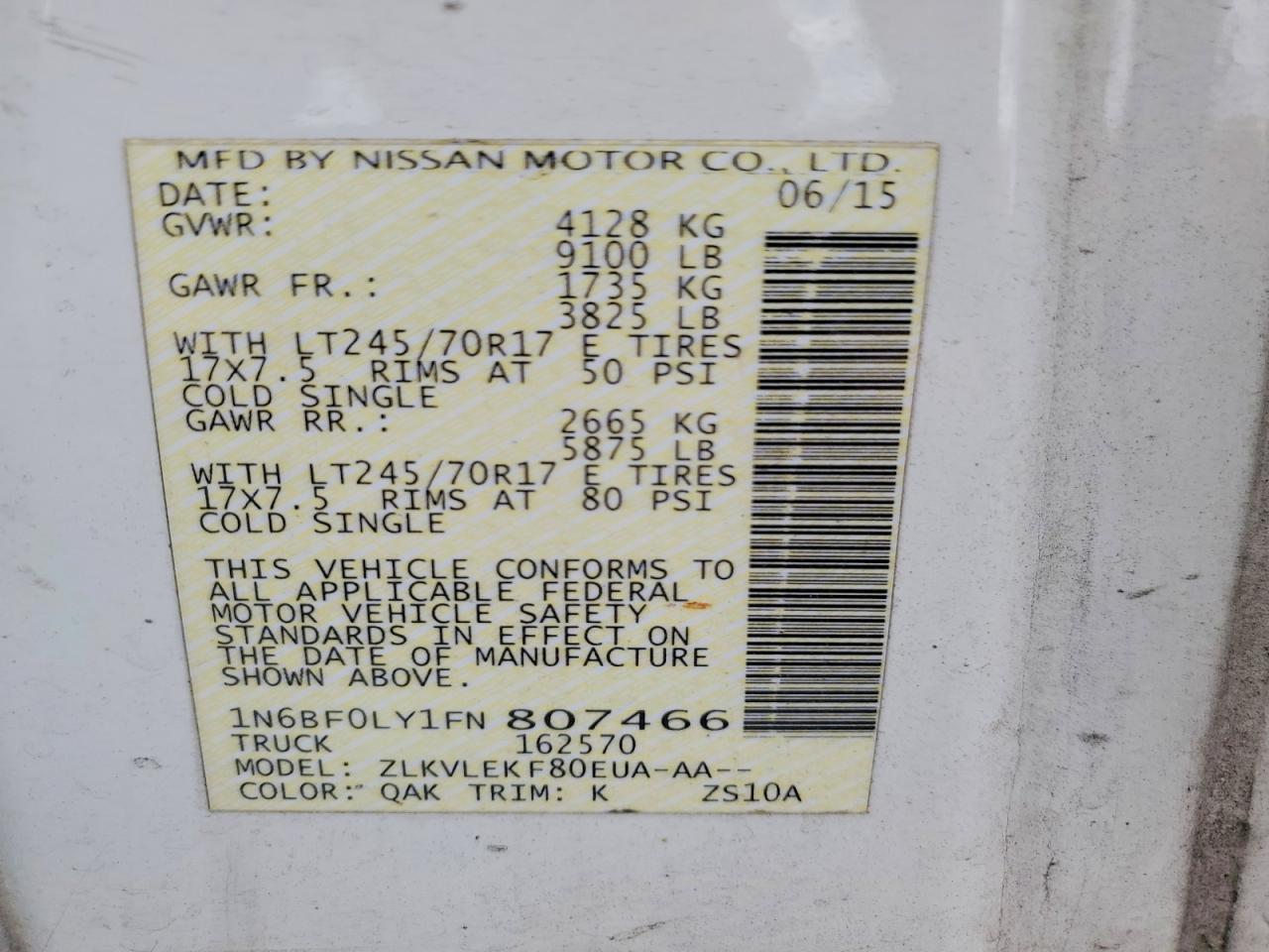 Nissan Nv 2500