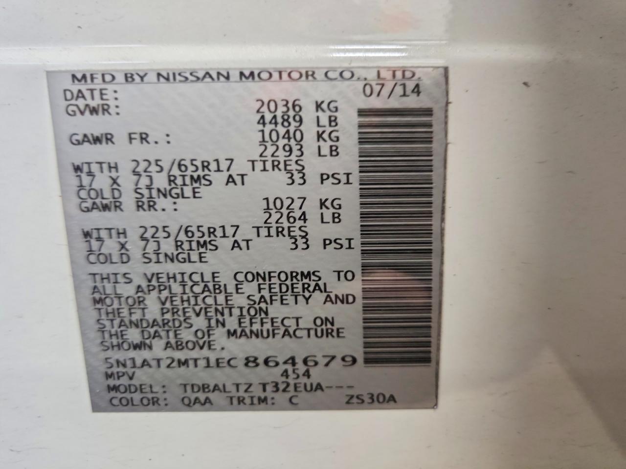 Nissan Rogue Sv