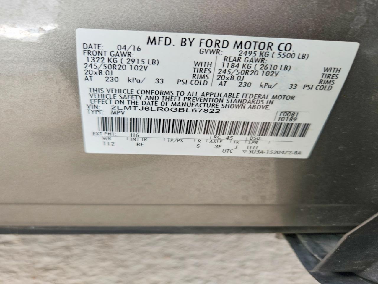 Lincoln MKX Reserve