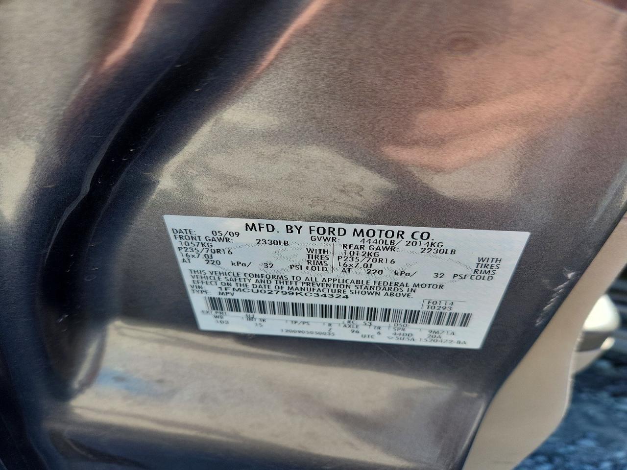 Ford Escape Xls