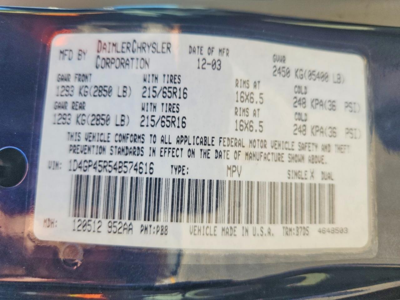 Dodge Caravan Sxt