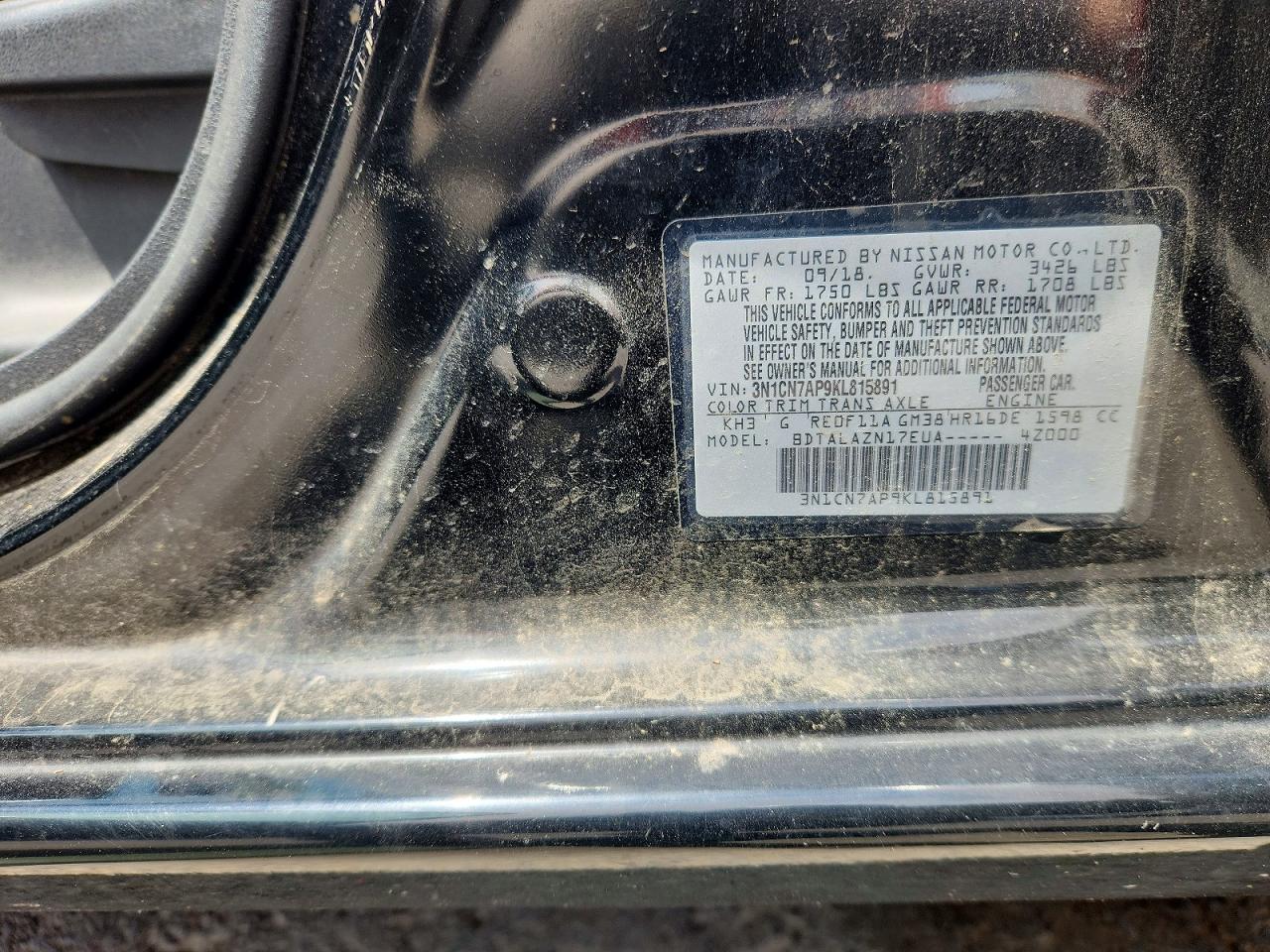 Nissan Versa S Plus