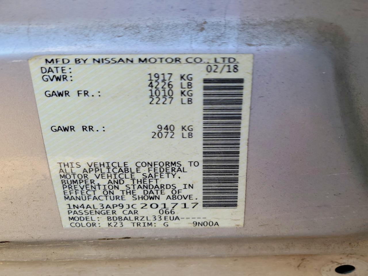 Nissan Altima 2.5 Sl