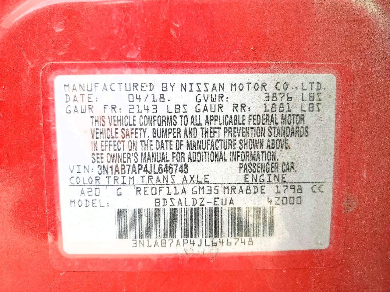 Nissan Sentra Sv