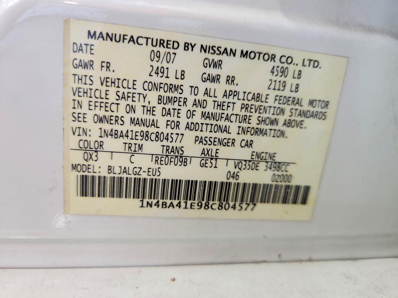 Nissan Maxima 3.5 Se