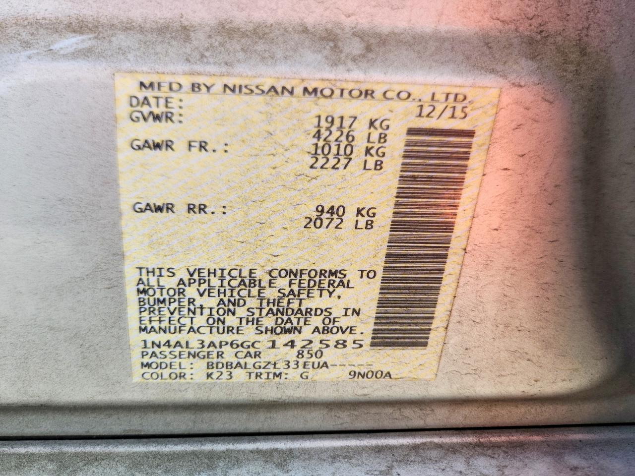 Nissan Altima 2.5 S