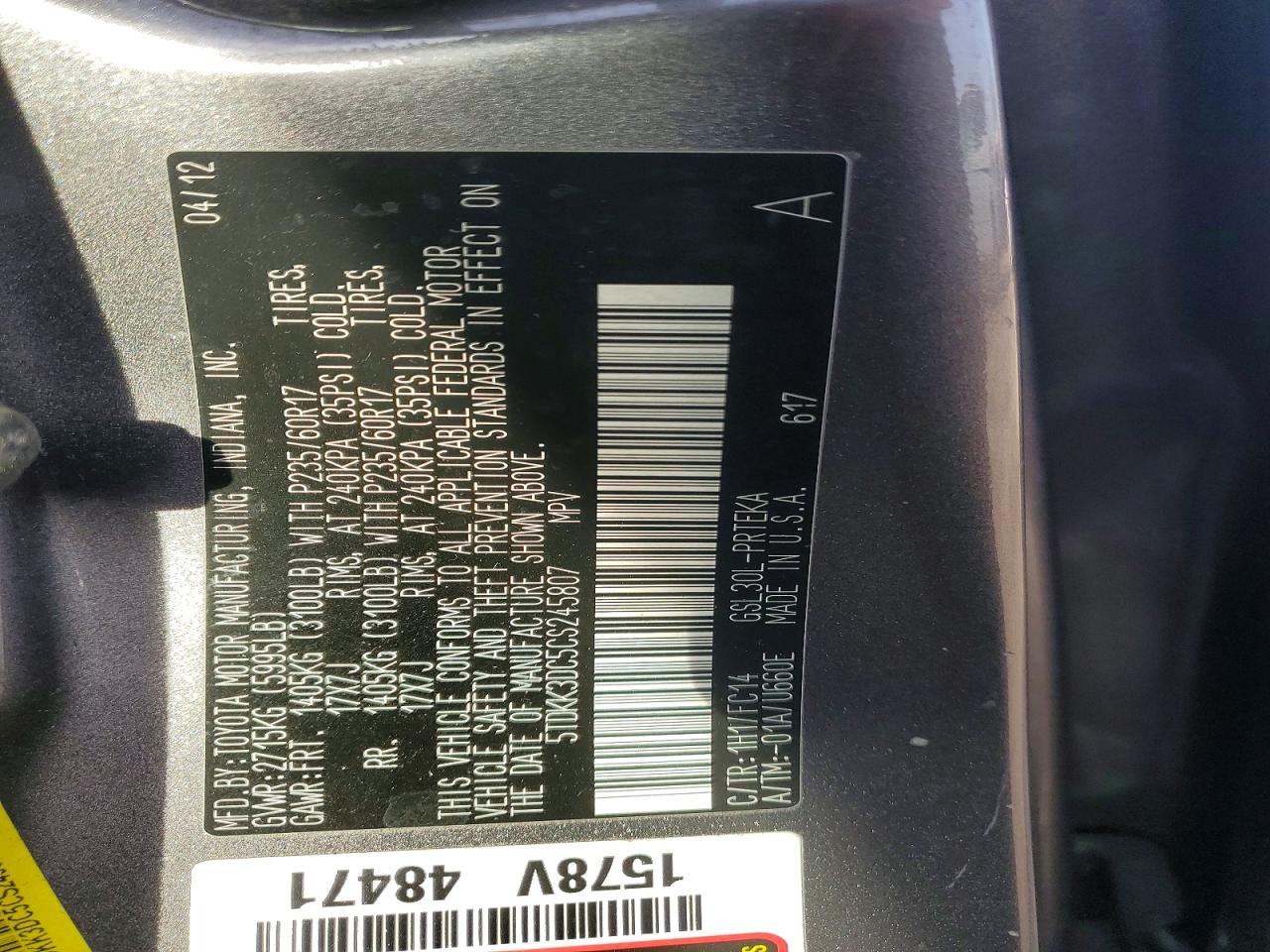 Toyota Sienna Le 8-passenger
