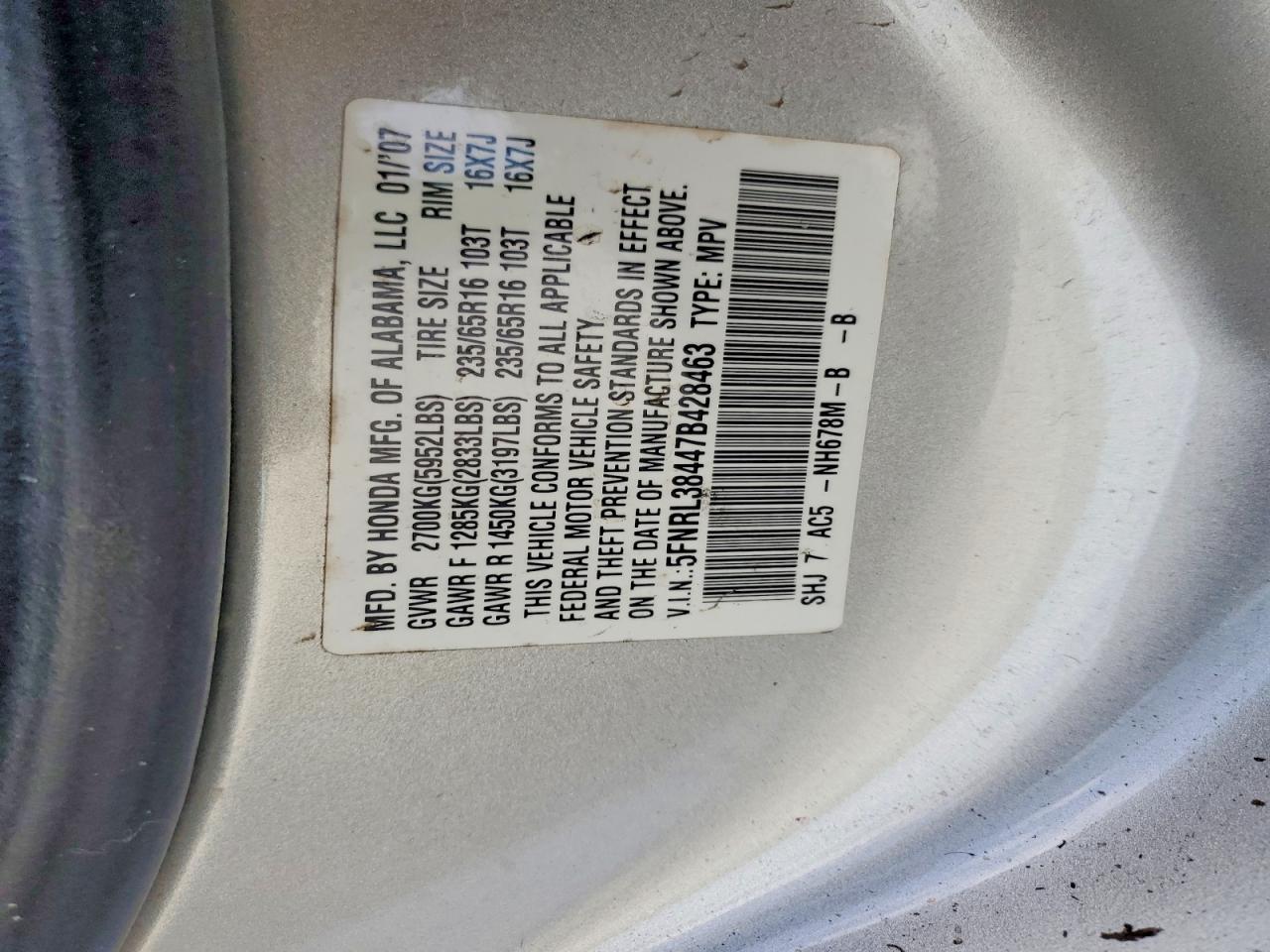 Honda Odyssey Ex