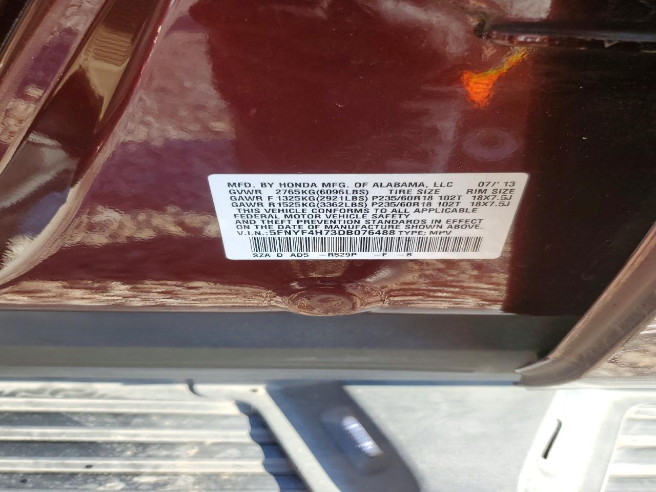Honda Pilot Exln