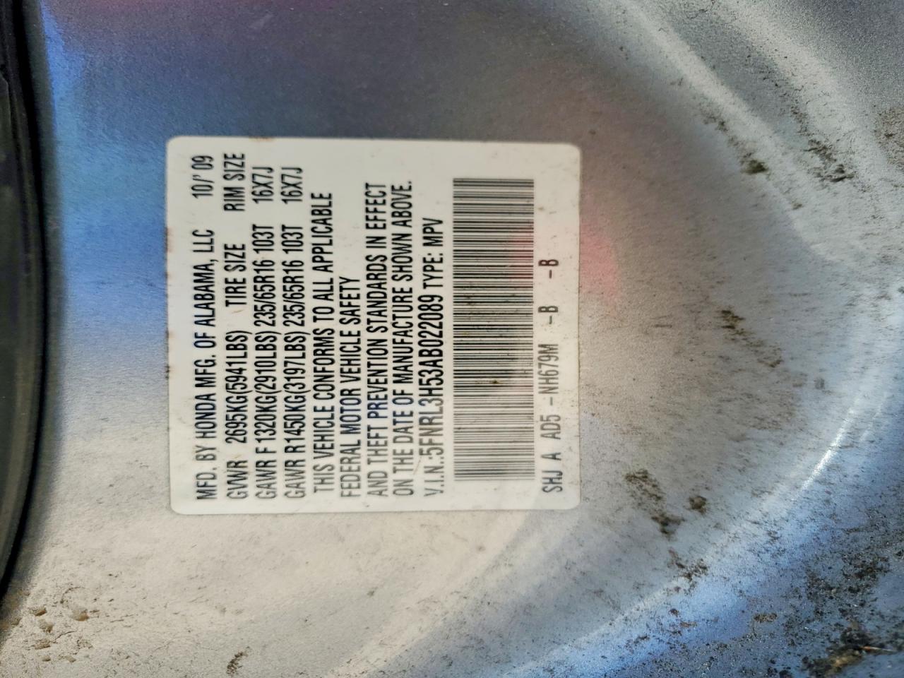 Honda Odyssey Ex
