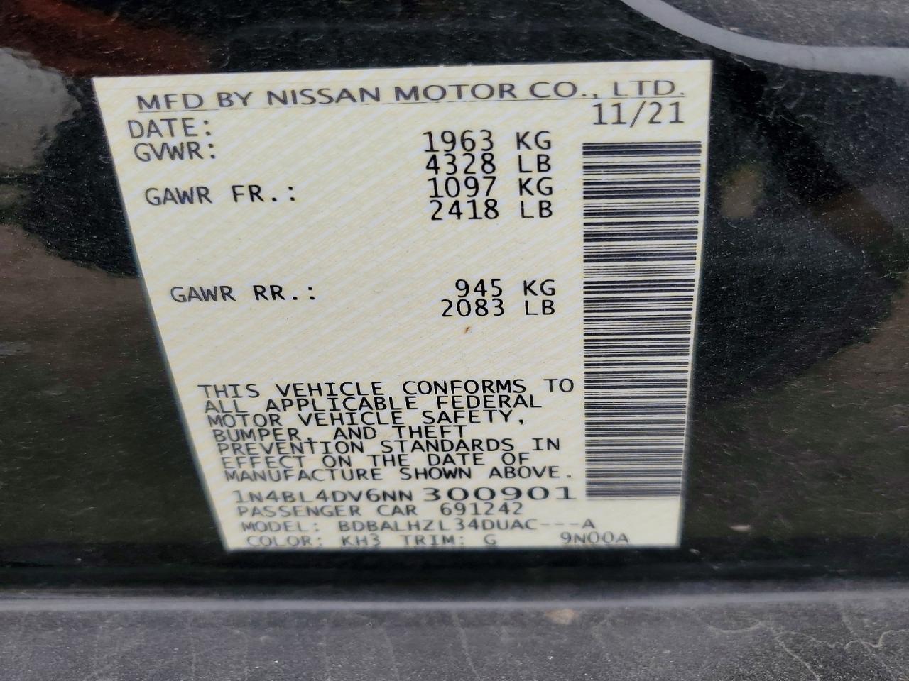 Nissan Altima Sv