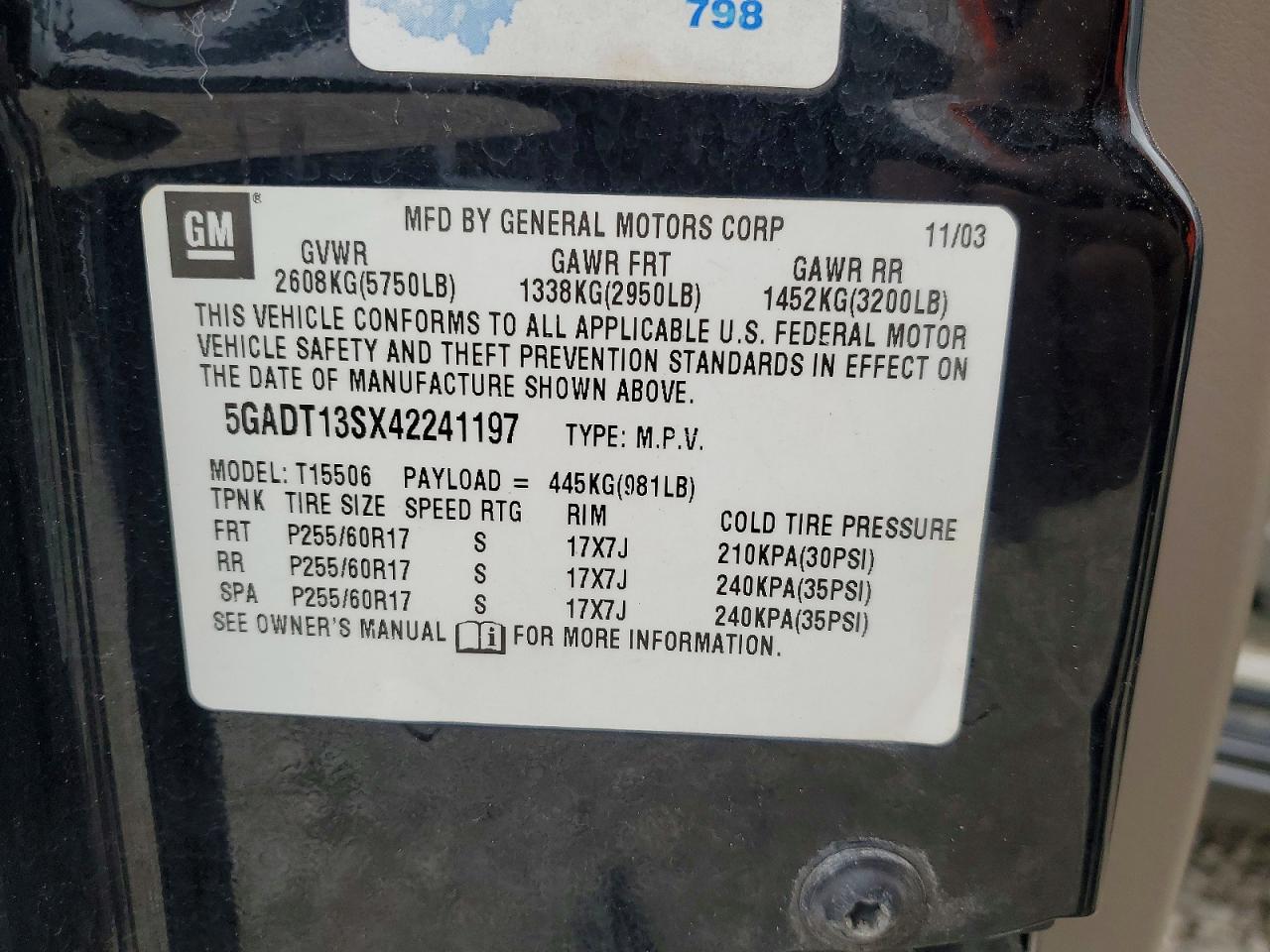 Buick Rainier Cxl