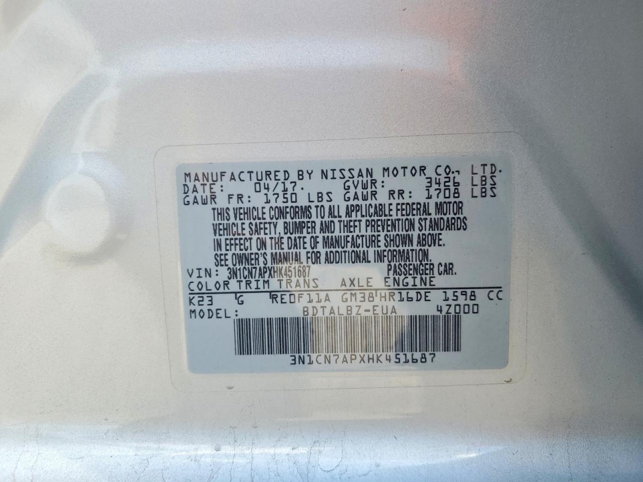 Nissan Versa 1.6 Sv