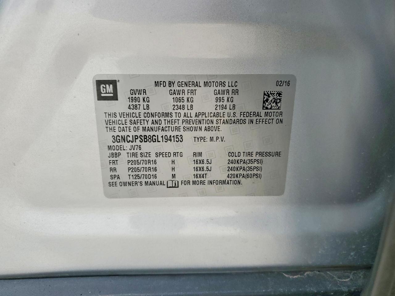 Chevrolet Trax 1lt
