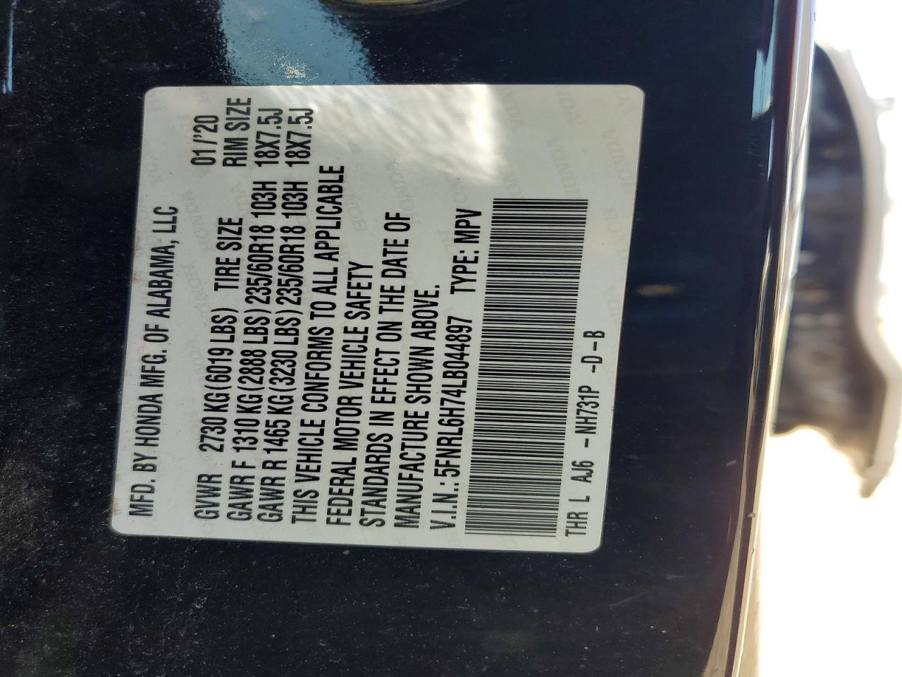 Honda Odyssey Exl
