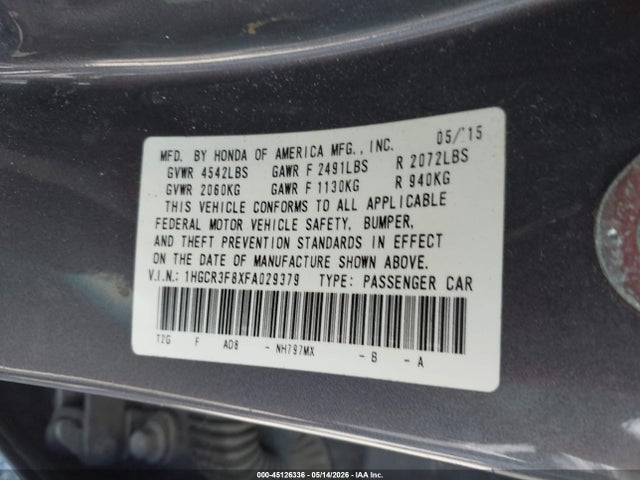 Honda Accord Ex-l V-6