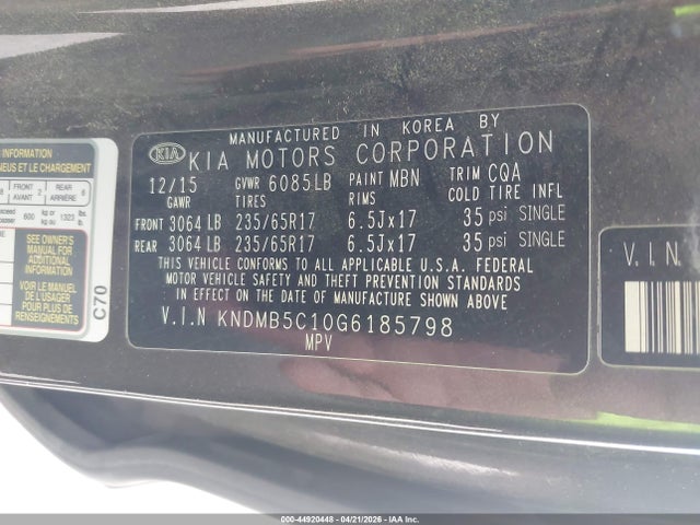 Kia Sedona Lx