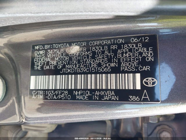 Toyota Prius c Two