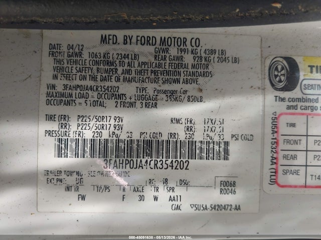 Ford Fusion Sel