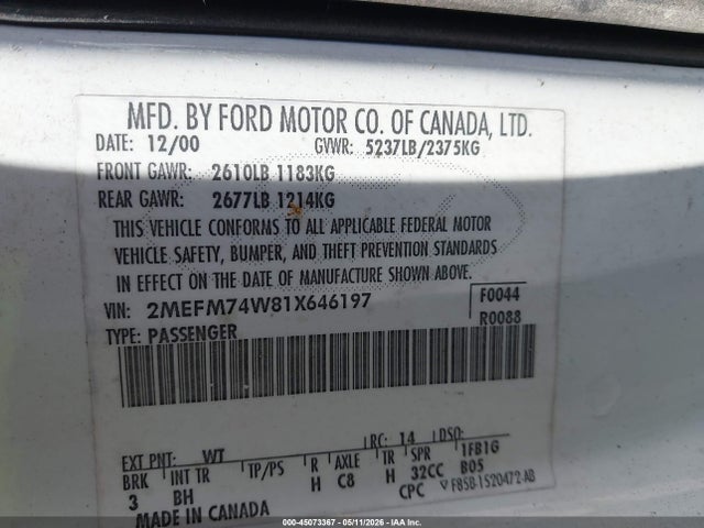 Mercury Grand Marquis Gs