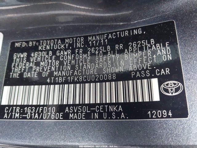 Toyota Camry Le