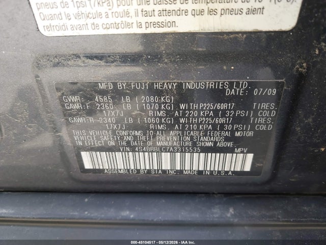 Subaru Outback 2.5i Limited