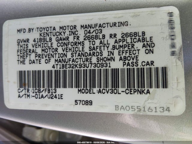 Toyota Camry Le