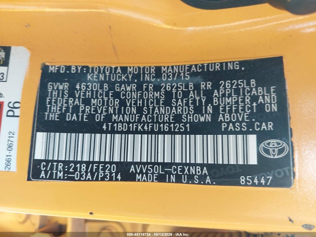 Toyota Camry Le