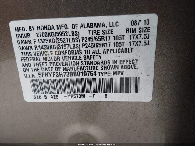 Honda Pilot Ex-l