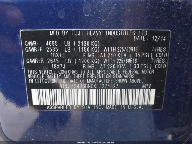 Subaru Outback 2.5i Limited