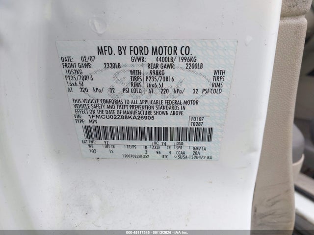 Ford Escape Xls