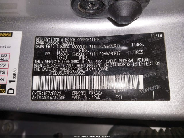 Toyota 4Runner Sr5