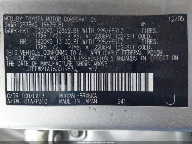Toyota Highlander Ltd