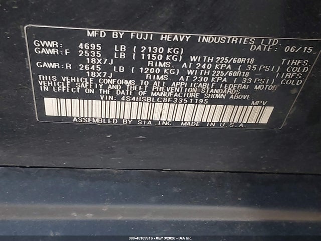 Subaru Outback 2.5i Limited