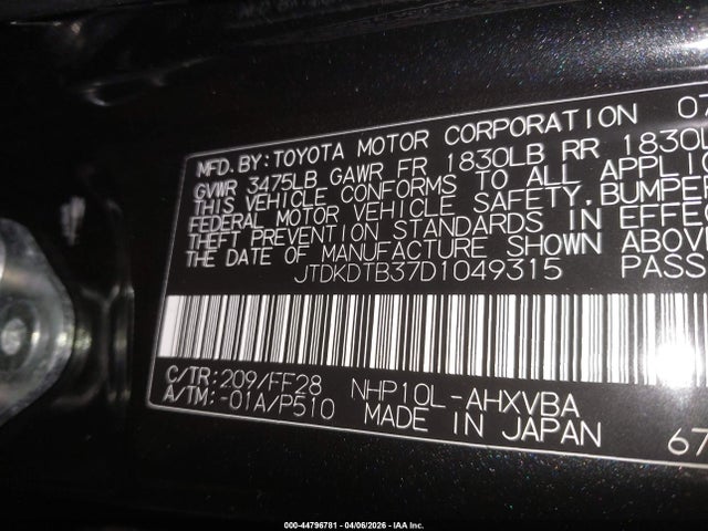 Toyota Prius c Two
