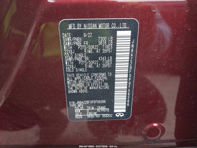 INFINITI Qx Sensory