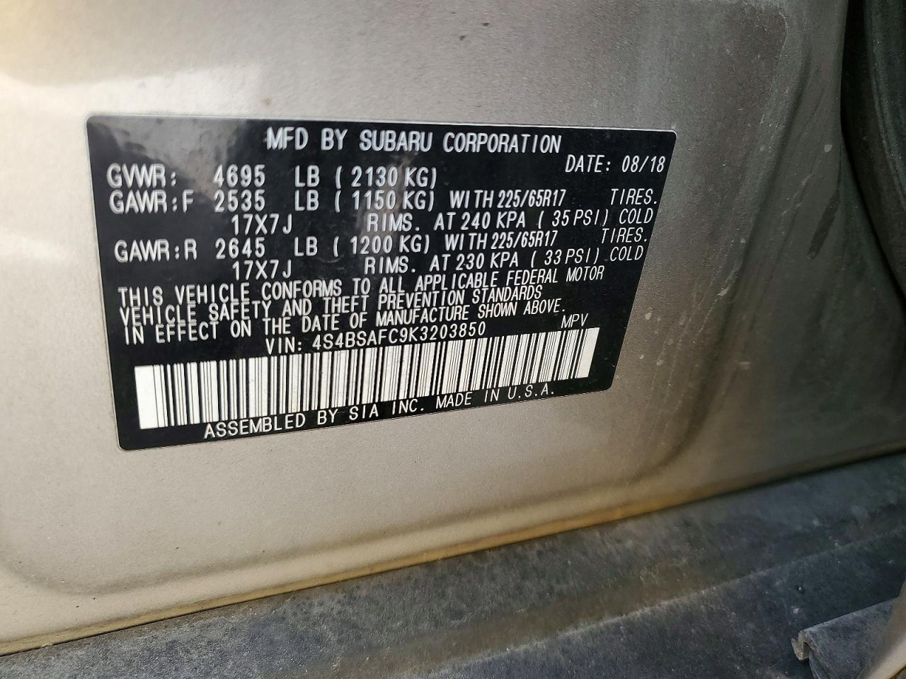 Subaru Outback 2.5i Premium