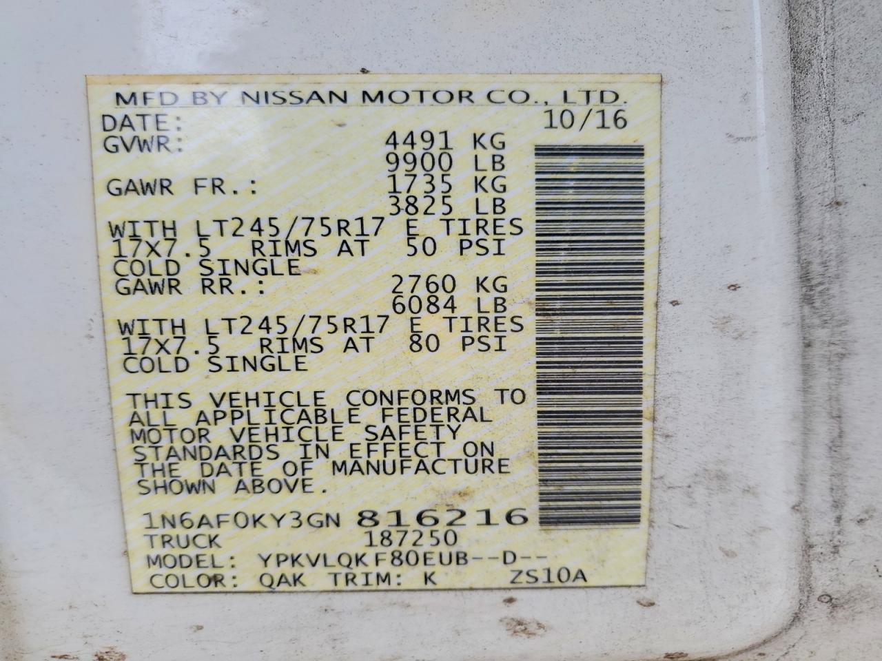 Nissan Nv 2500