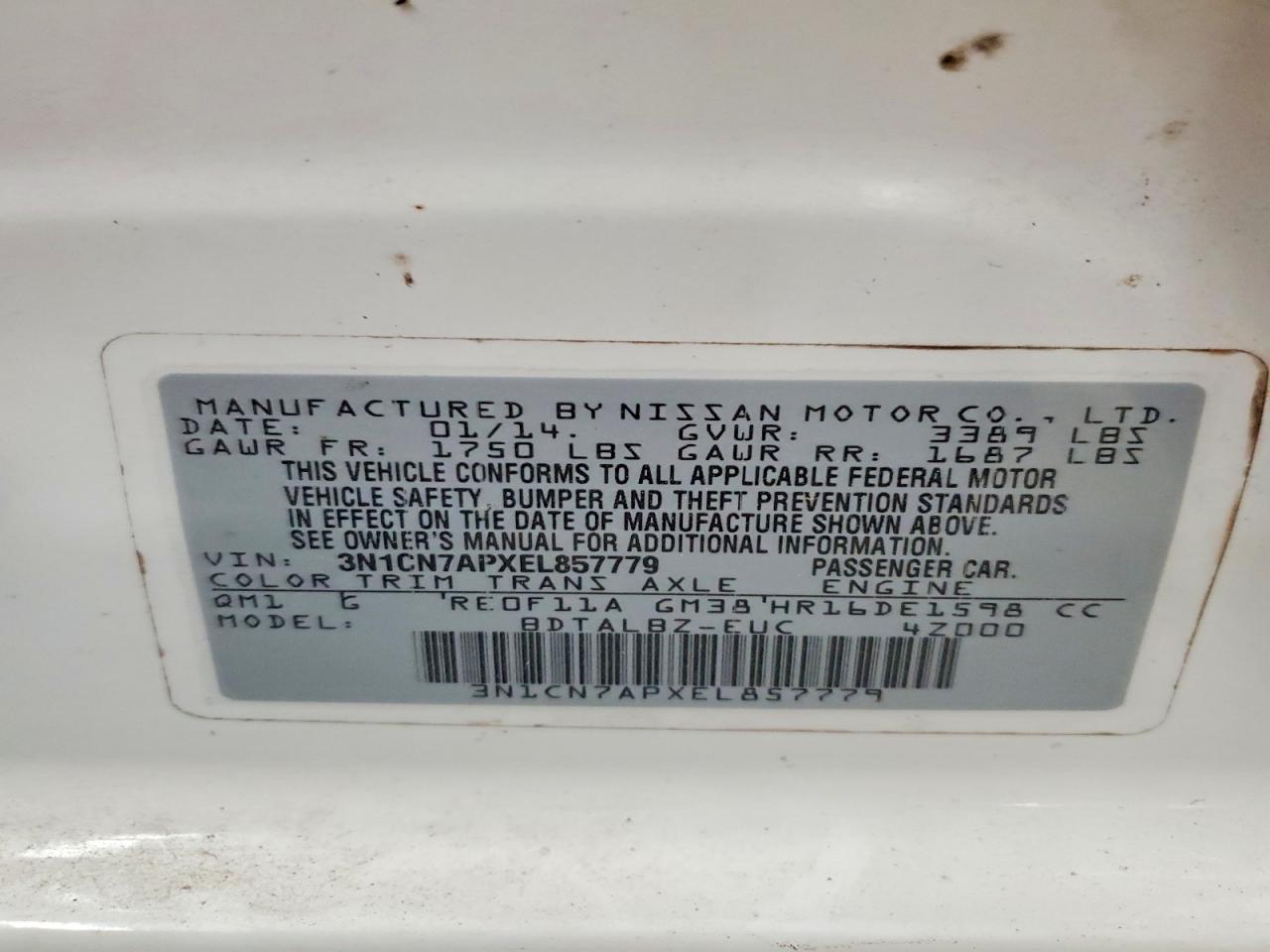 Nissan Versa 1.6 S