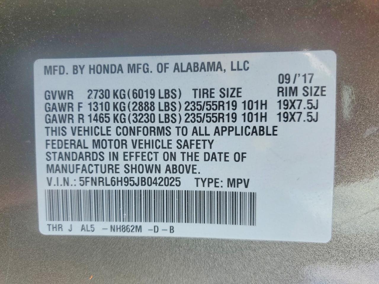 Honda Odyssey Elite
